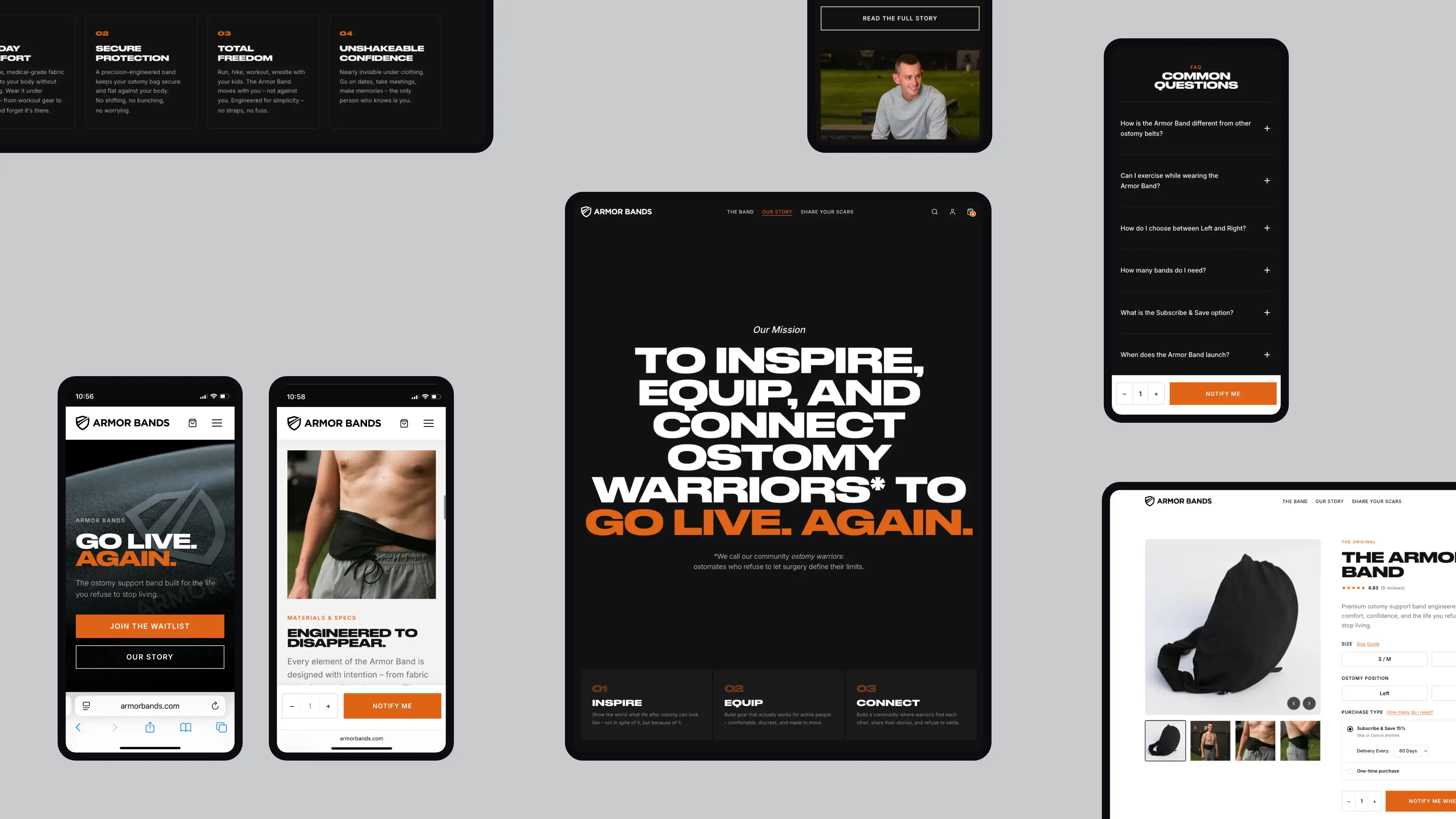 Collage of web screens on a variety of devices.
